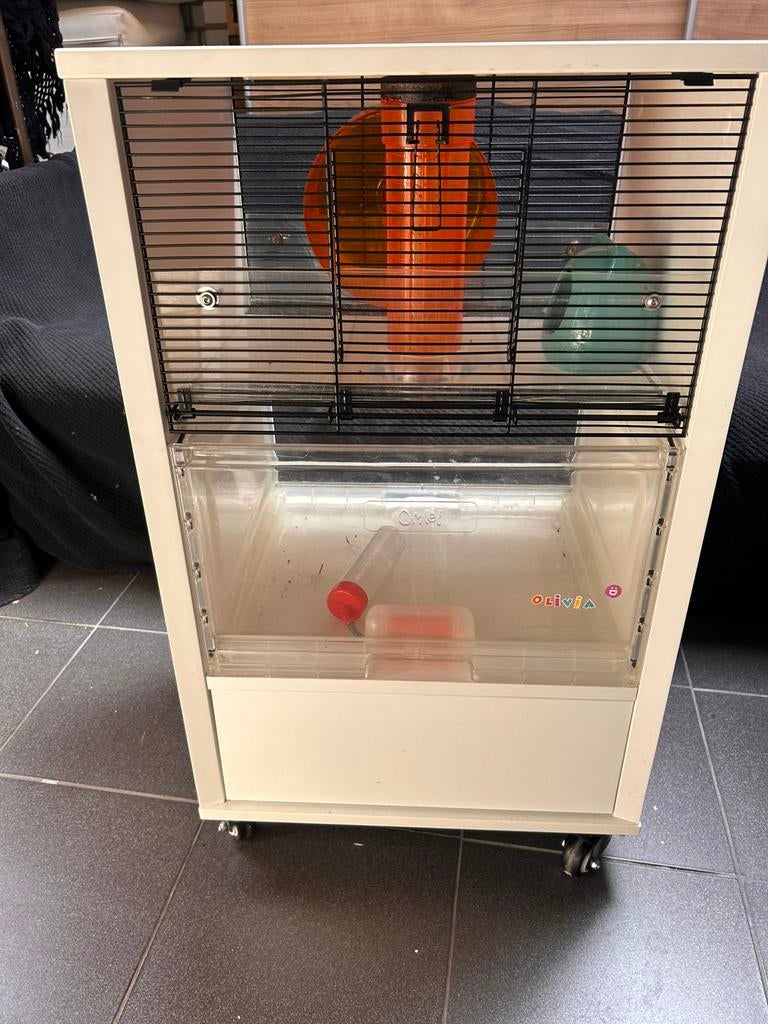 Omlet hamster hok op wieltjes, Ophalen, Gebruikt, 60 tot 90 cm, Hok