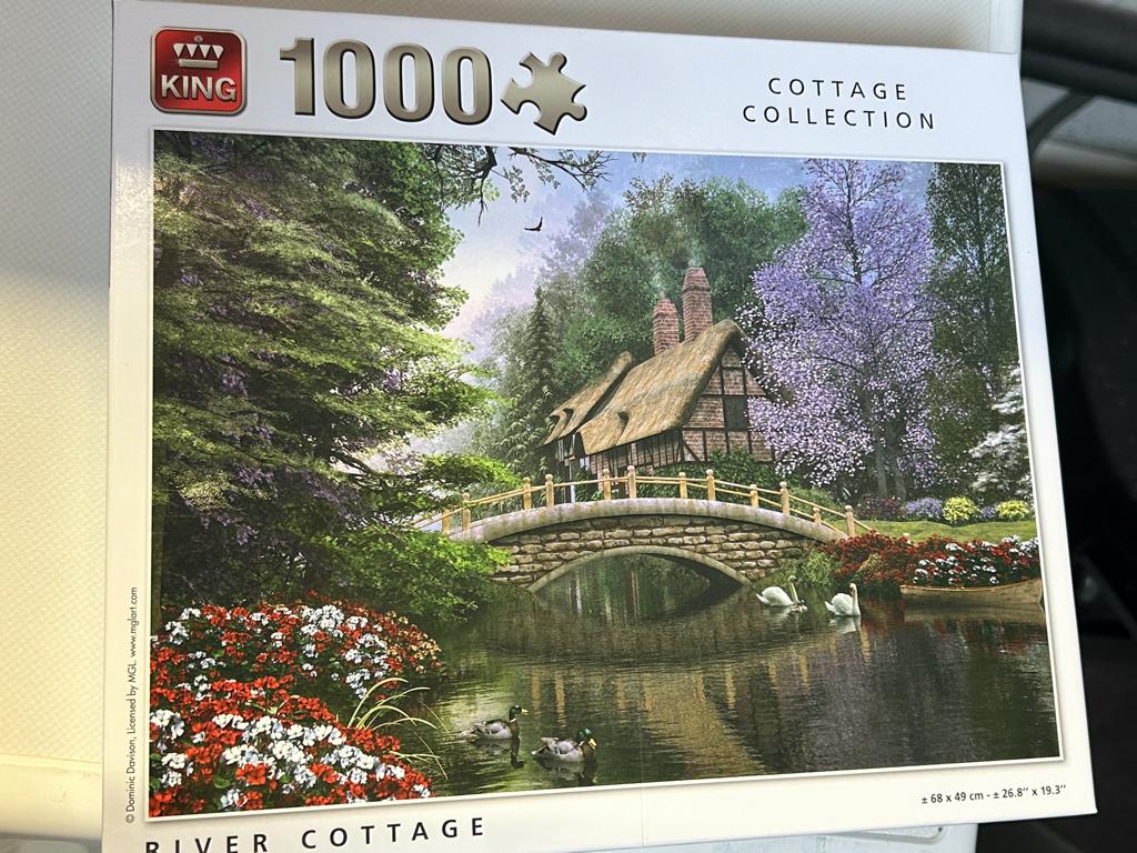 Puzzel King Cottage Collection "River Cottage", Ophalen, 500 t/m 1500 stukjes, Gebruikt, Legpuzzel