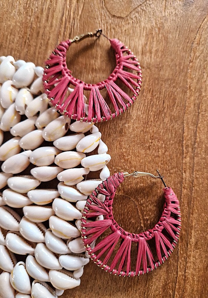 Cotton Club bohemian oorbellen rood, Sieraden, Tassen en Uiterlijk, Oorbellen, Overige materialen, Hangers, Verzenden, Zo goed als nieuw