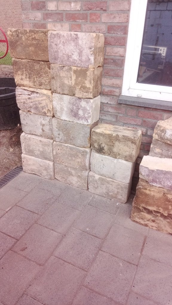 Mergel blokken, Ophalen, Gebruikt