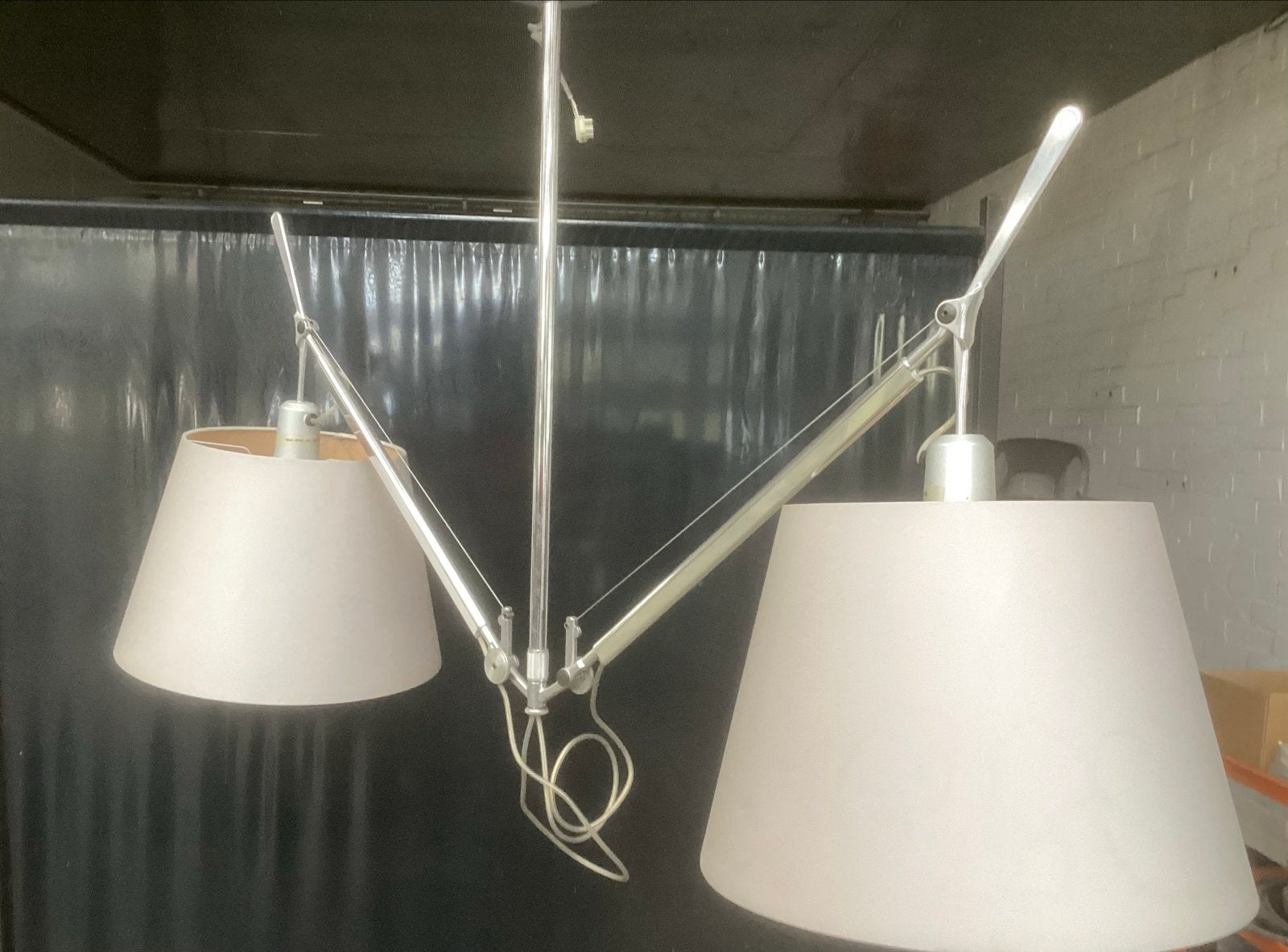 Artemide Tolomeo Basculante Due Bracci hanglamp, Huis en Inrichting, Ophalen, Gebruikt, Metaal, E27 (groot)