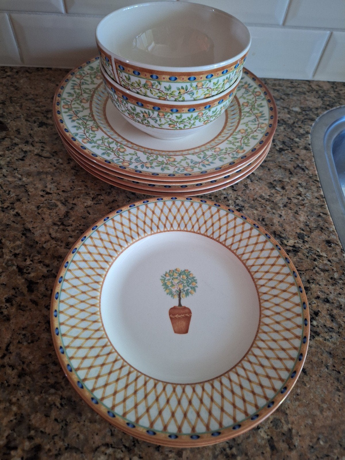 Vintage Creative Tableware Cinnamon Tree bord - in Engla, Ophalen of Verzenden, Zo goed als nieuw, Bord(en), Overige stijlen