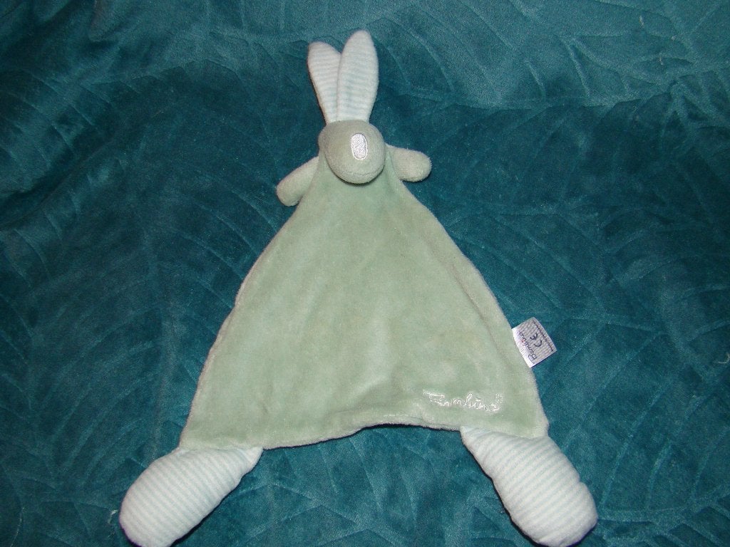 bambino groen konijn haas knuffeldoekje, Ophalen of Verzenden, Zo goed als nieuw, Overige typen