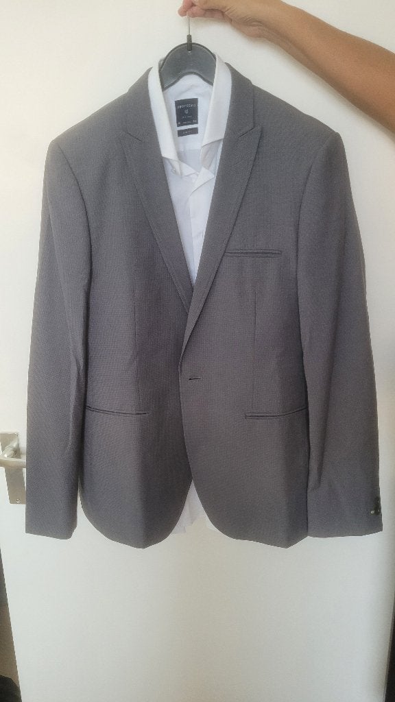 Compleet Sneaker Suit heren pak incl. riem en kledinghanger, Maat 52/54 (L), Ophalen of Verzenden, Zo goed als nieuw, Grijs