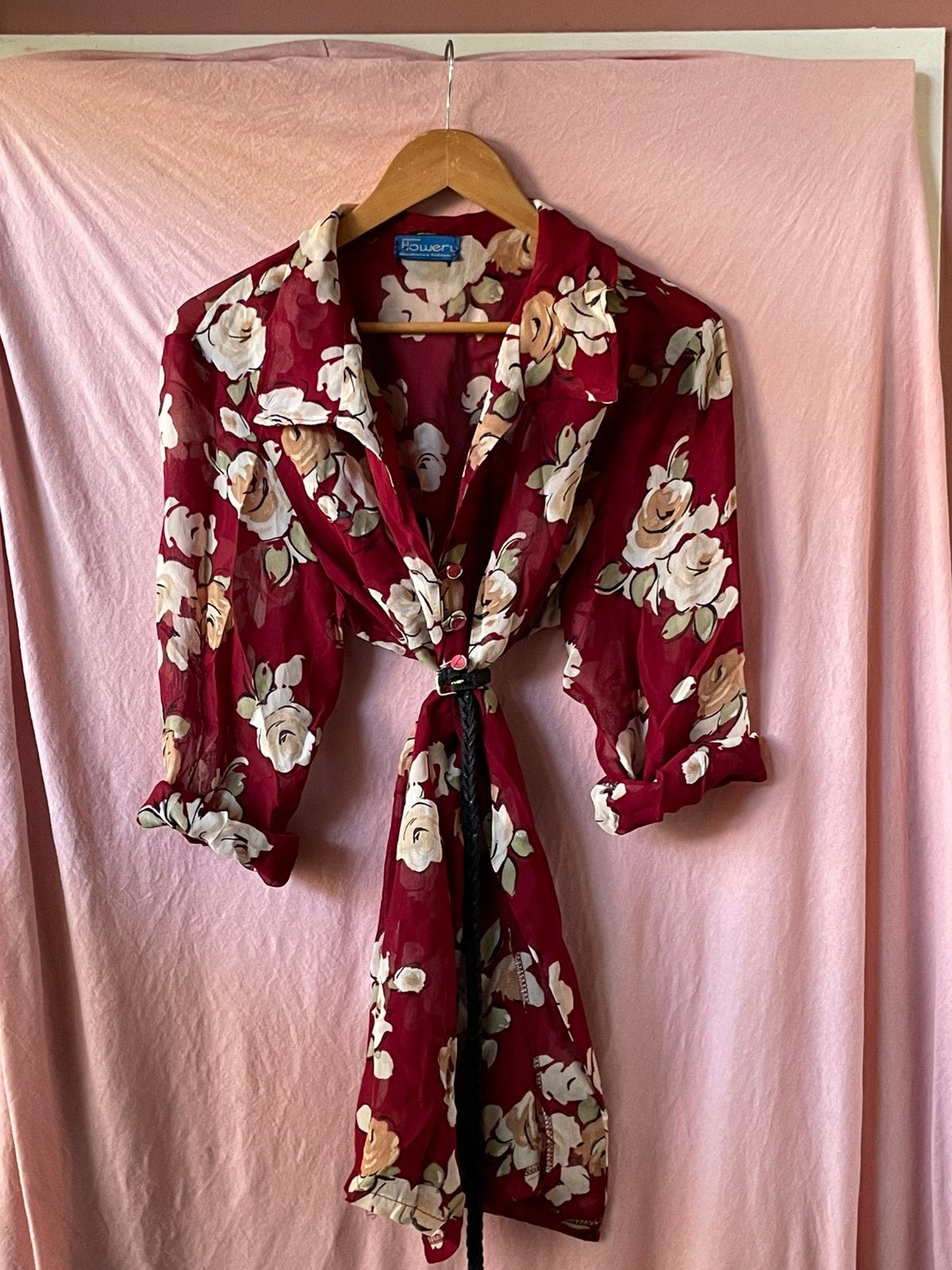 Vintage Chic Bohemian Blouse/ Kimono 🩷🧡, Ophalen of Verzenden, Gedragen, Maat 46/48 (XL) of groter, Overige kleuren