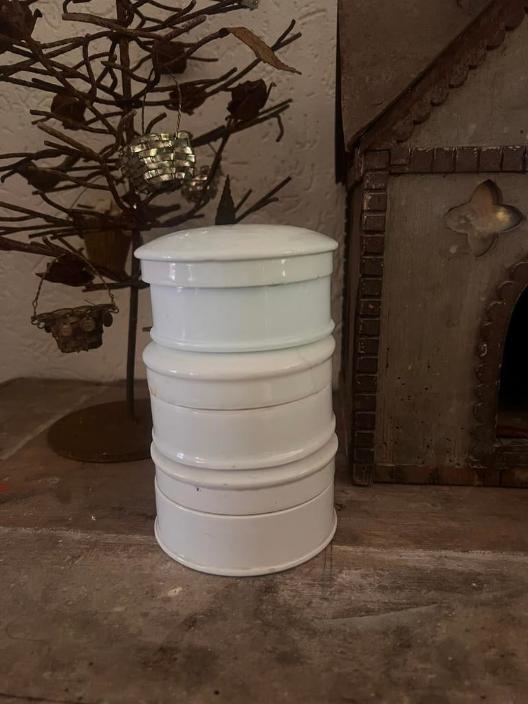 Antieke oude zalfpot zalfpotten zalf pot apotheek brocante, Ophalen of Verzenden