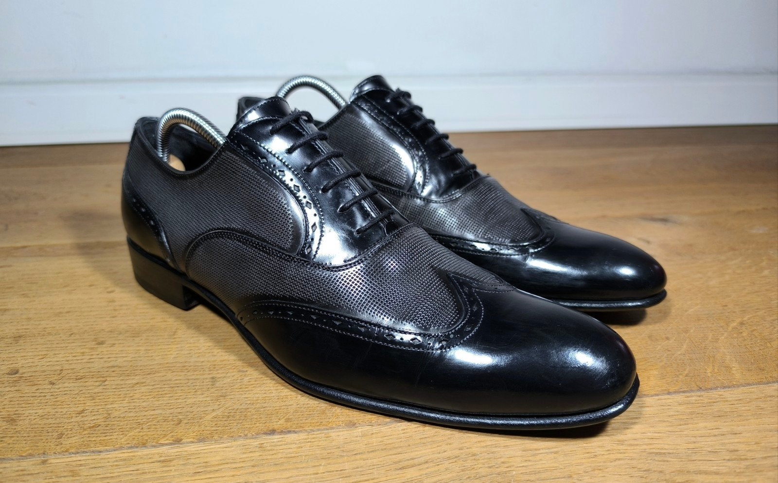 Harris Firenze exclusieve herenschoenen maat 8,5 / 42,5, Ophalen, Harris, Zwart, Gedragen