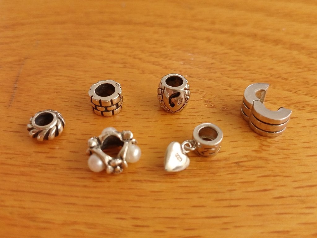 Zilveren beads, Ophalen of Verzenden, Zo goed als nieuw, Zilver, Overige merken