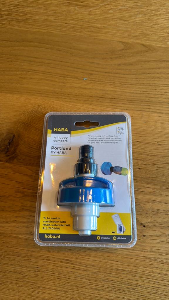 Water invoerdop met snelkoppeling HABA, Caravans en Kamperen, Caravan accessoires, Ophalen of Verzenden, Nieuw