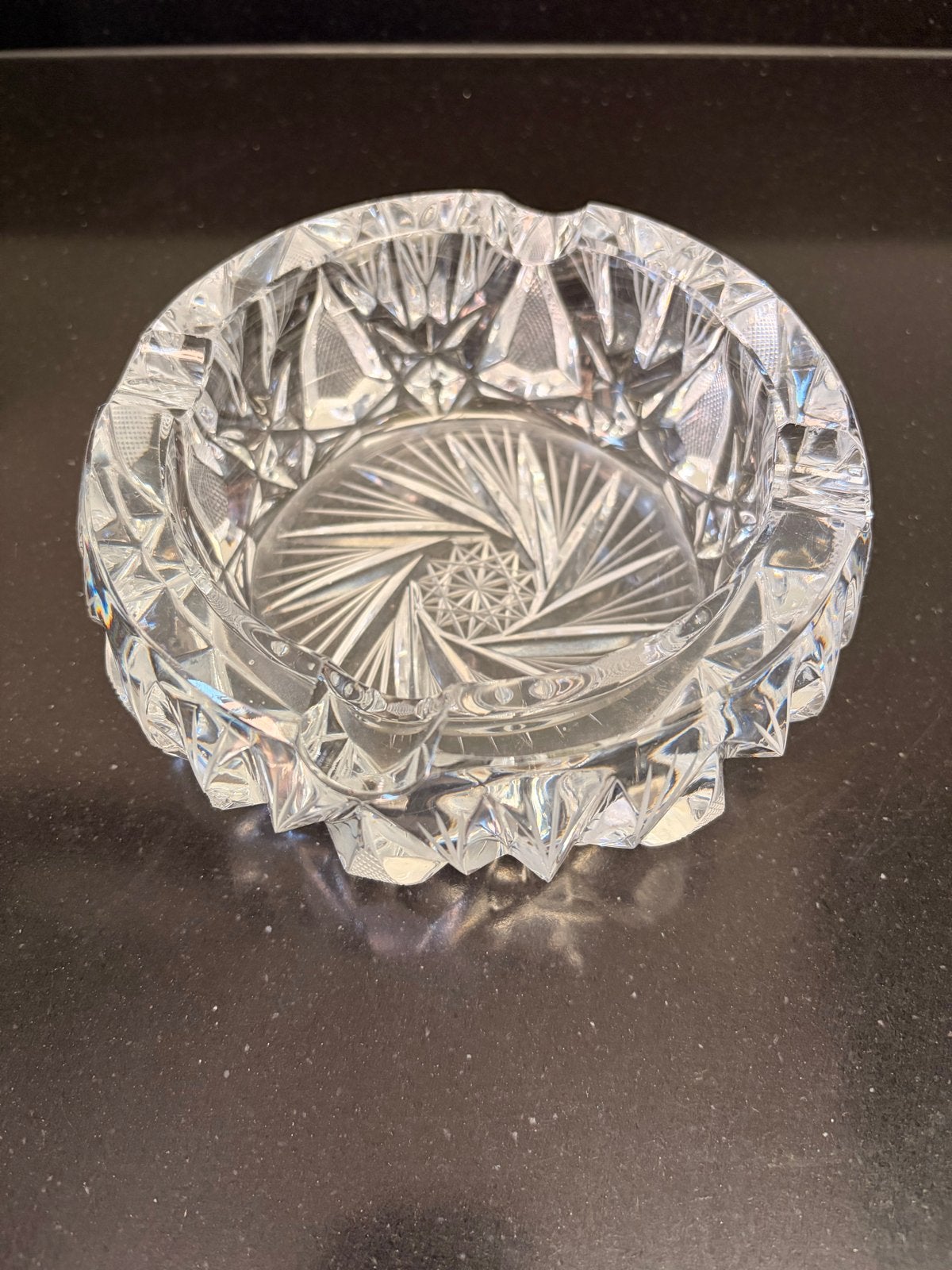 Prachtige kristallen asbak - Vintage design, Ophalen