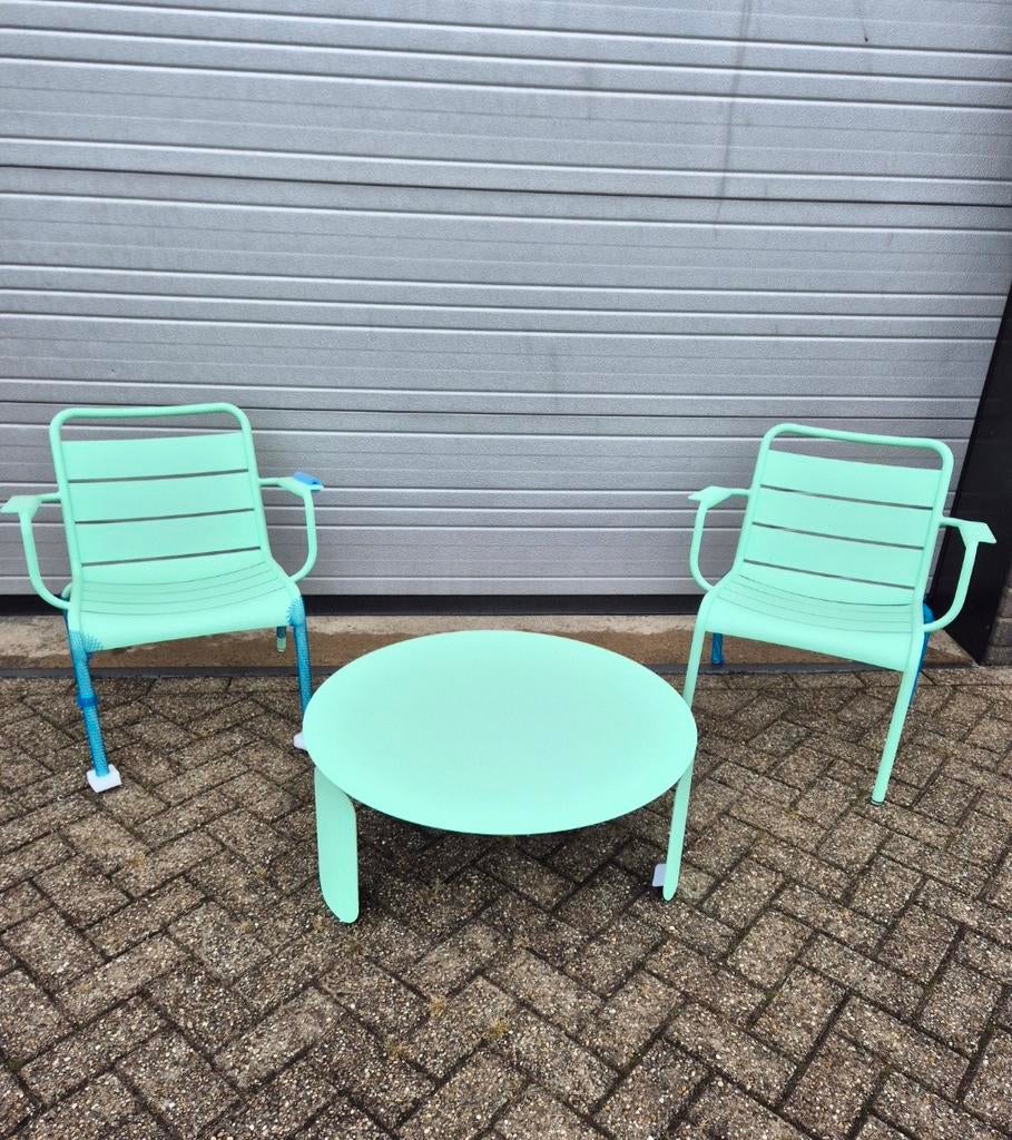 Fermob luxembourg lounge stoelen vert opaline bebop d80, Ophalen, Nieuw