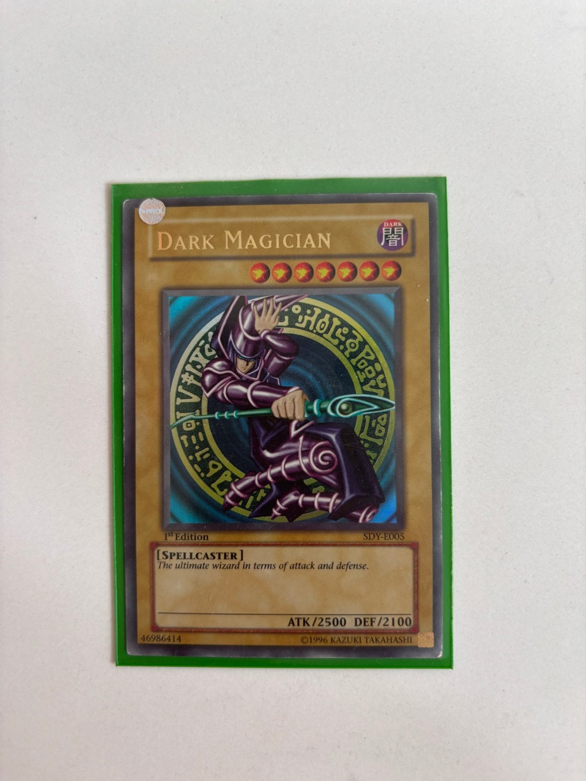 Yu-Gi-Oh! Dark Magician 1st Edition SDY-E005, Ophalen of Verzenden, Gebruikt, Losse kaart