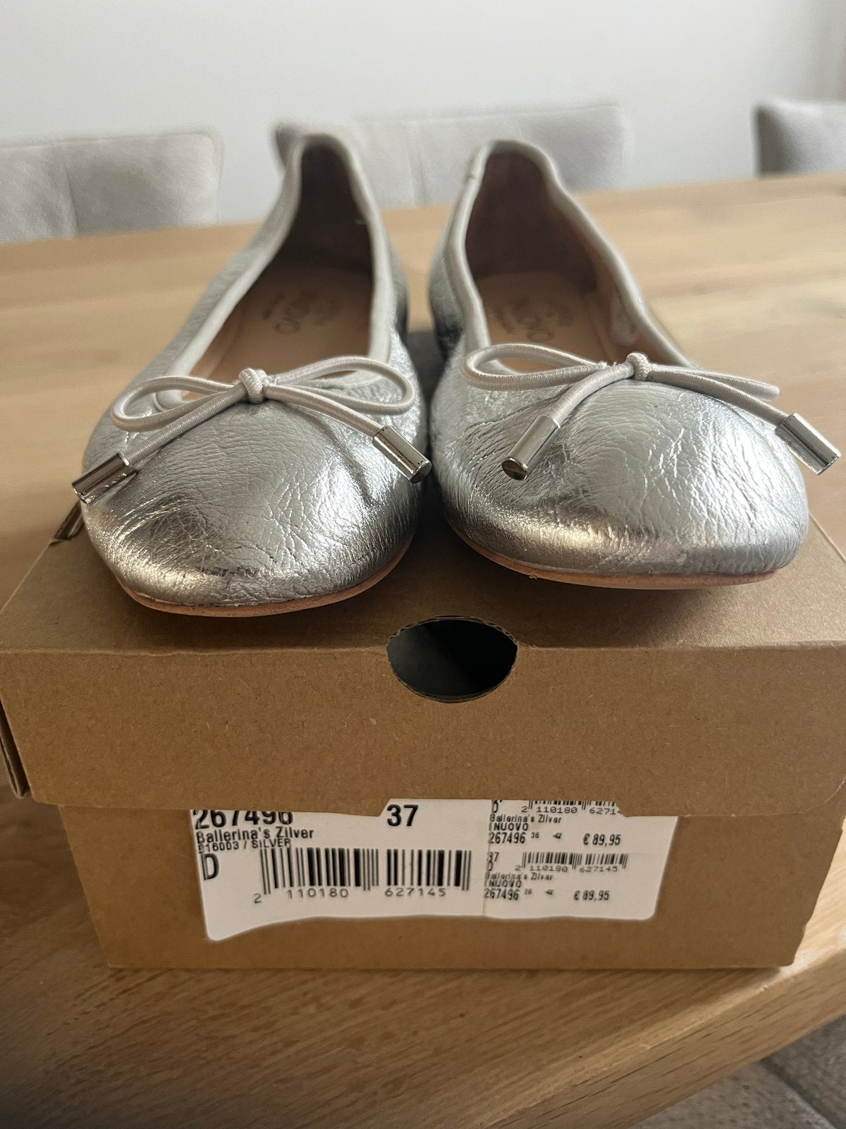 Flexies by INUOVO Ballerina's Zilver Maat 37, Ophalen of Verzenden, Zo goed als nieuw, Overige kleuren, Ballerina's