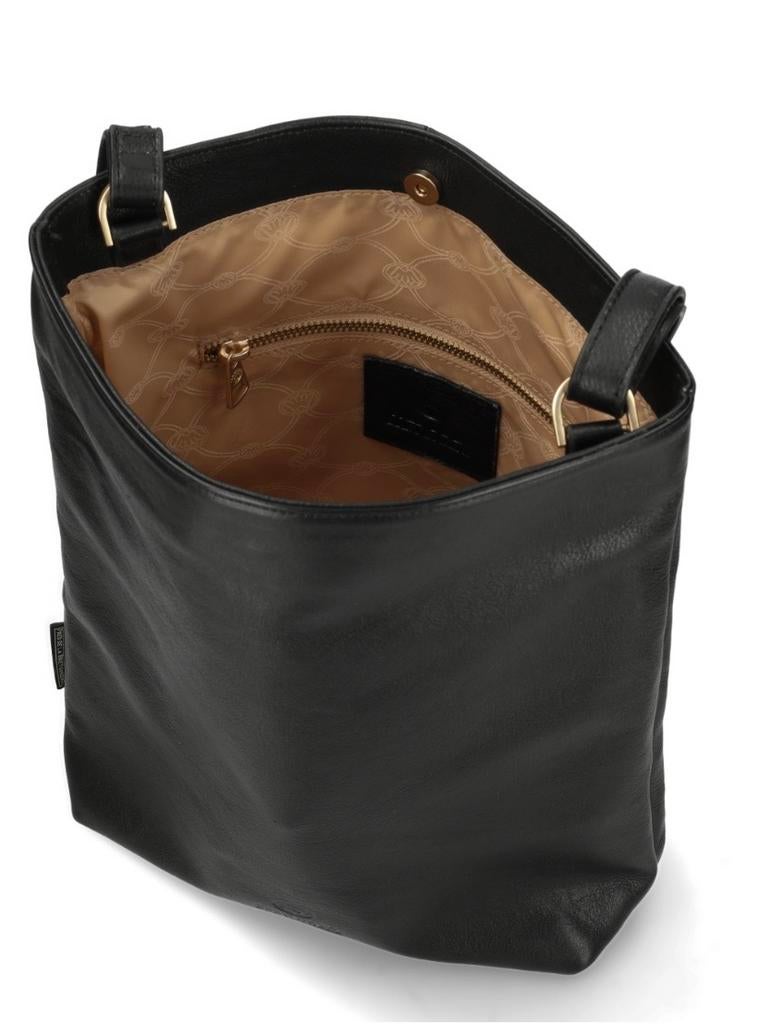 Nieuwe lederen tas Fred de la Bretoniere zwart, Overige merken, Zwart, Nieuw, Ophalen of Verzenden