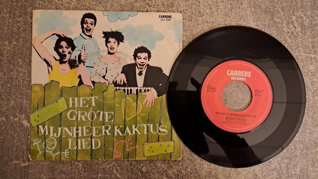 Meneer cactus  - Het grote mijnheer kaktus lied, Cd's en Dvd's, Gebruikt, 7 inch, Single, Nederlandstalig