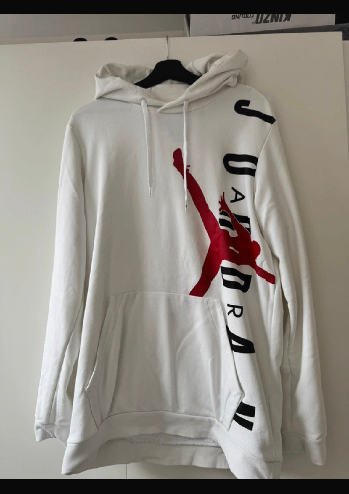 Witte Jordan hoodie - Maat L, Ophalen of Verzenden, Gedragen, Maat 52/54 (L), Wit