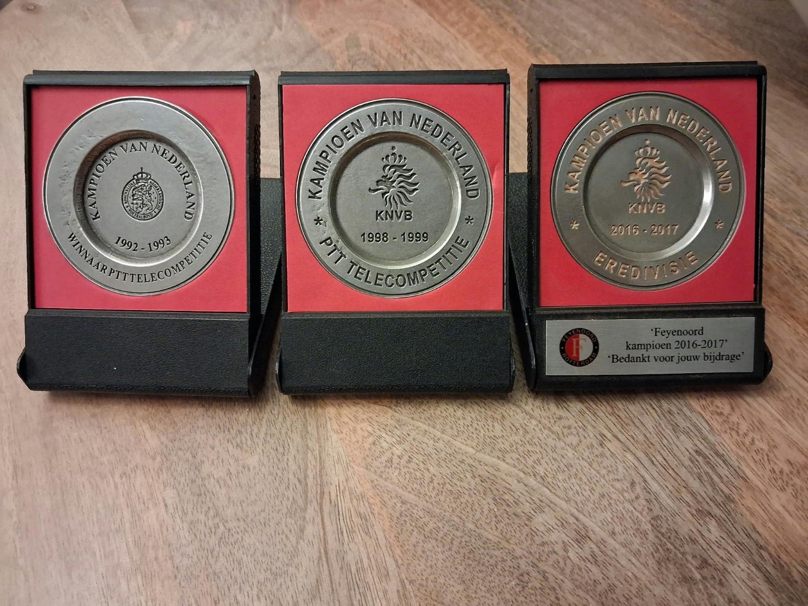 Feyenoord Kampioensschalen 1992/93, 1998/99, 2016/17, Ophalen, Feyenoord