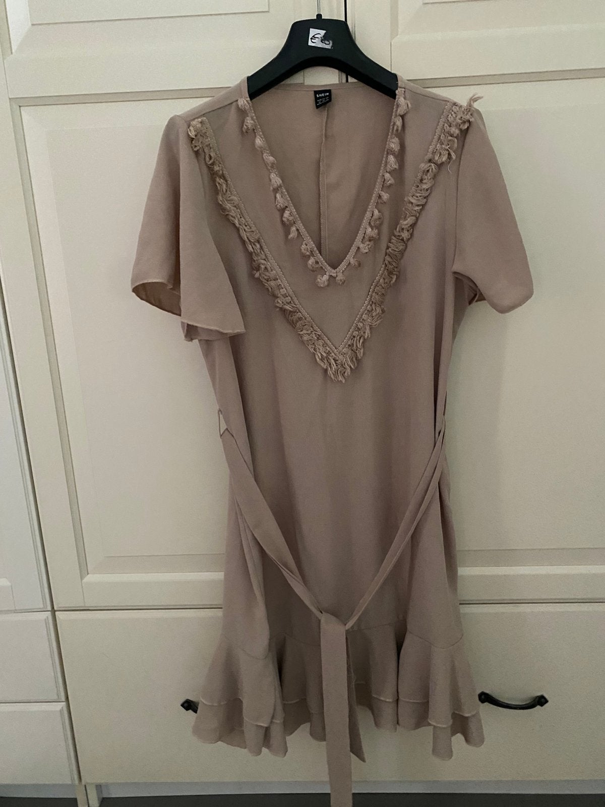 Beige boho jurkje mt draagmaat M/L, Ophalen of Verzenden, Zo goed als nieuw, Maat 38/40 (M), Beige