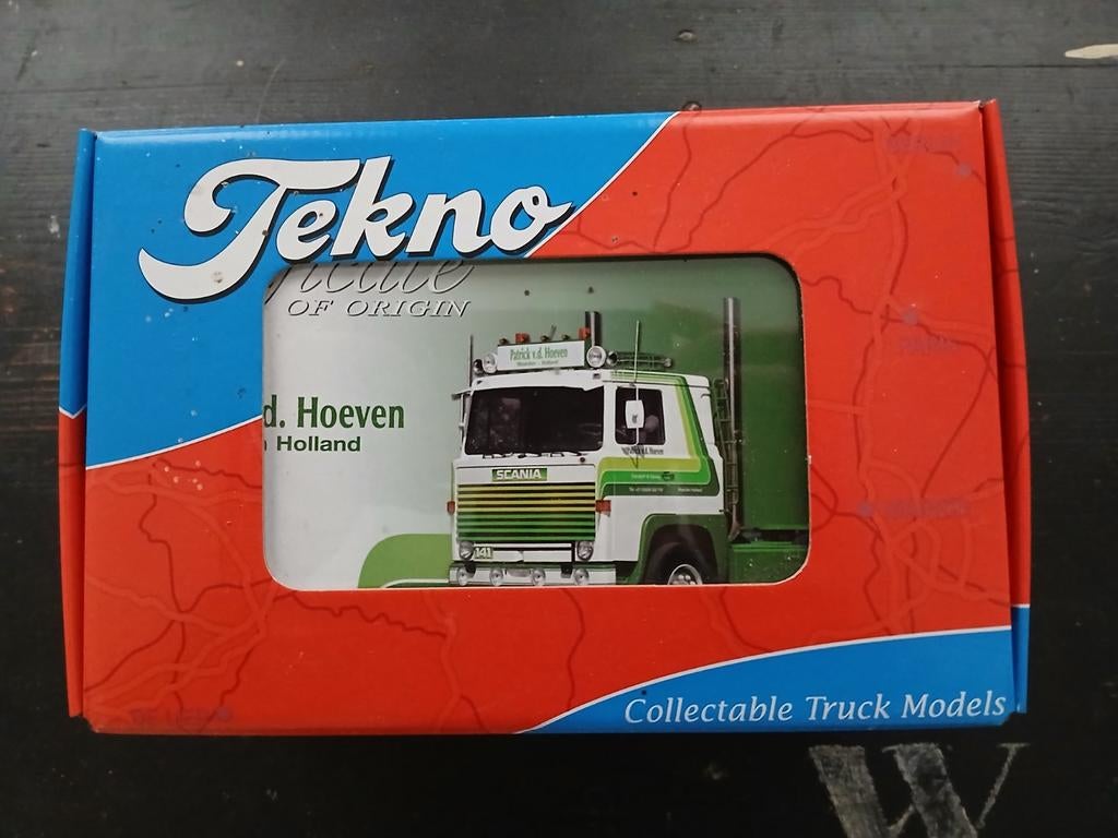 Tekno Scania 141 Patrick vd Hoeven Nieuw in doos, Ophalen of Verzenden, Nieuw, Bus of Vrachtwagen, Tekno
