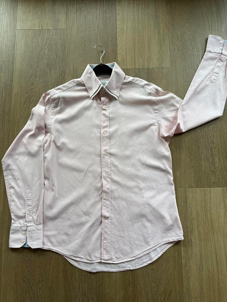 Mooi licht roze overhemd van Zara Man maat XL slim fit, Ophalen of Verzenden, Gedragen, Roze, Halswijdte 43/44 (XL)