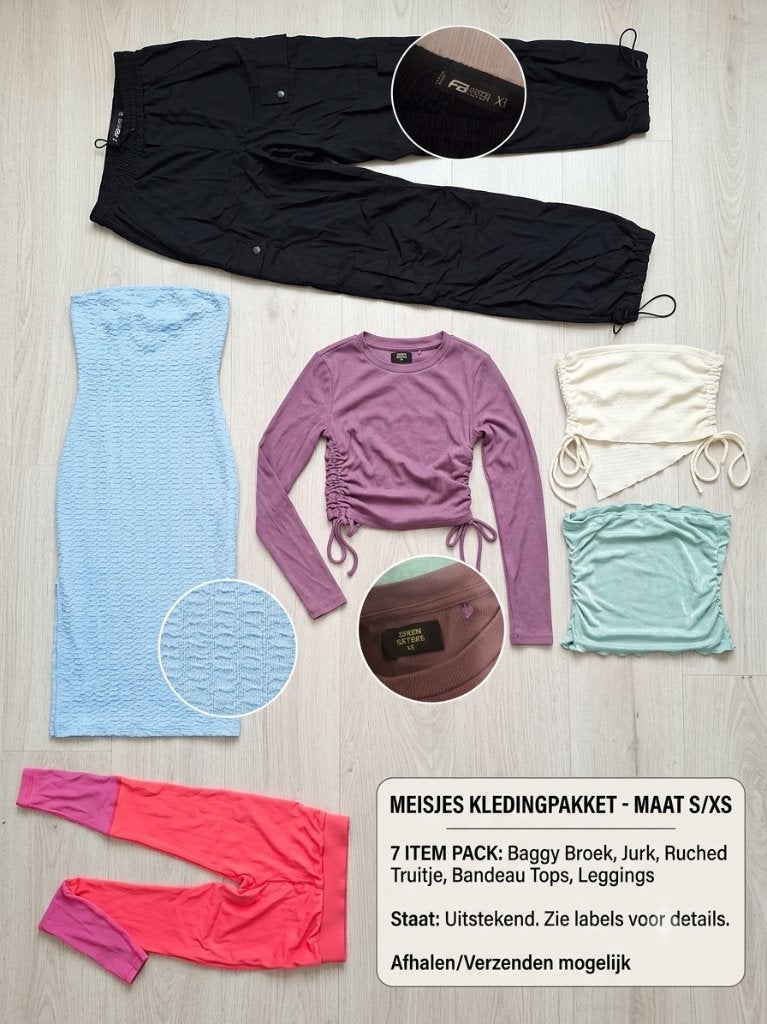 Kledingpakket: jurk  top broek legging shirt– Maat S / XS, Ophalen, Zo goed als nieuw, Maat 34 (XS) of kleiner