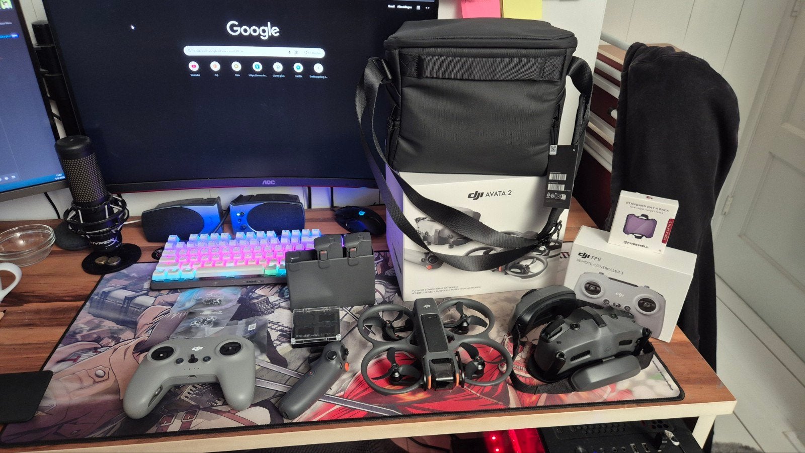 Complete DJI Avata 2 FPV Drone Fly More Combo, Audio, Tv en Foto, Drones, 250 tot 900 gram, Meer dan 10 kilometer, Topkwaliteit