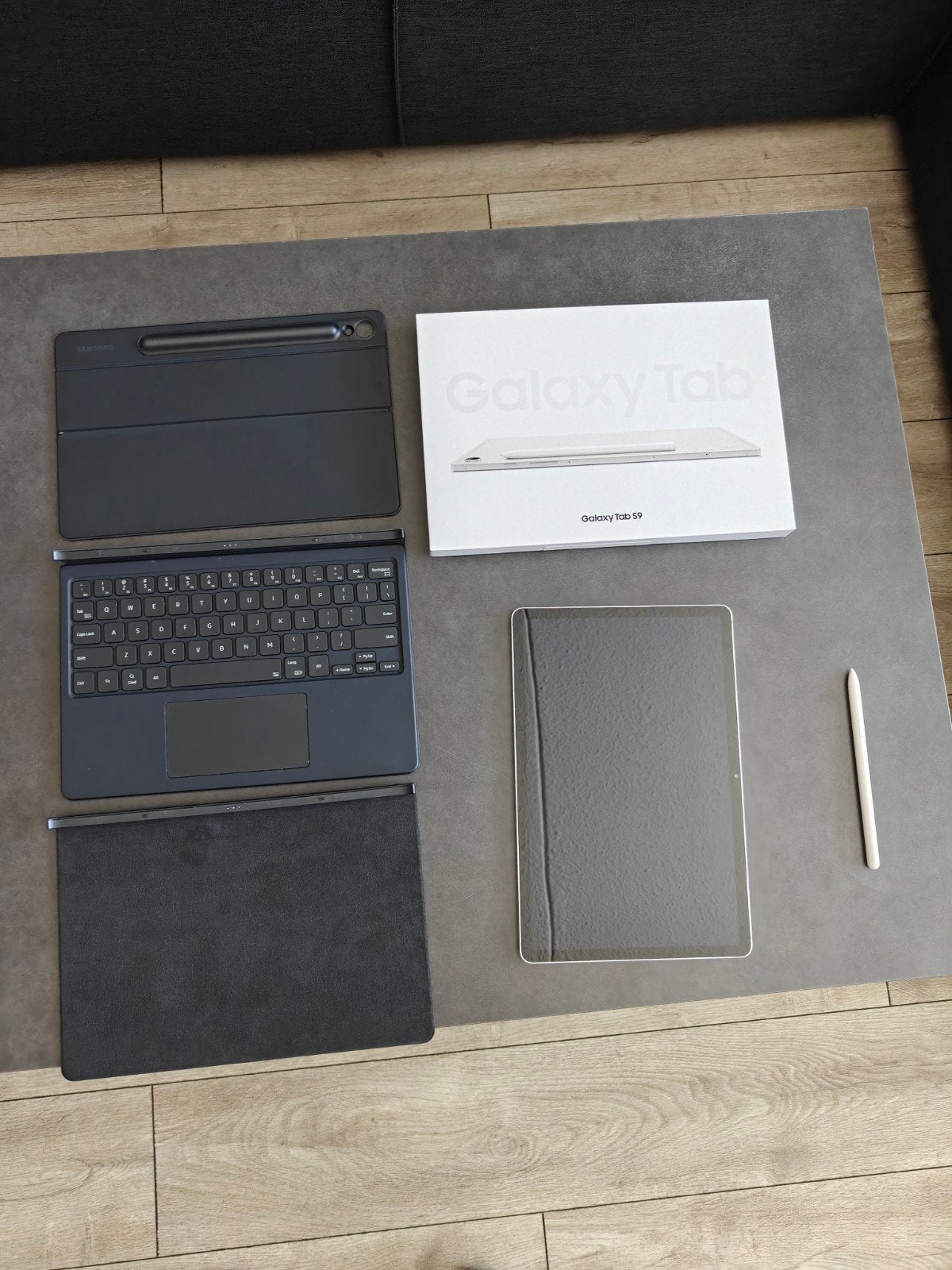 Samsung Galaxy Tab S9 (256GB / 12GB RAM) Beige + Book Cover, Ophalen, Zo goed als nieuw