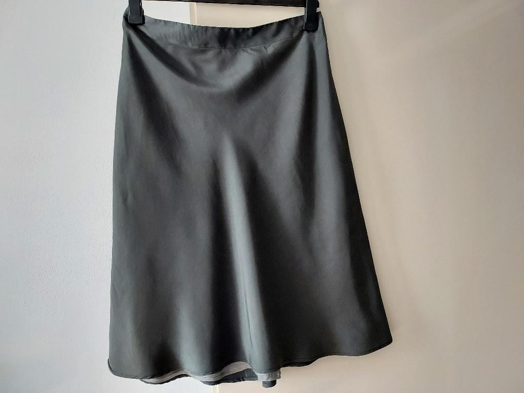 PAUW rok zijde A-lijn maat 3 kleur grijs, Kleding | Dames, Rokken, Maat 38/40 (M), Verzenden, Pauw, Zo goed als nieuw