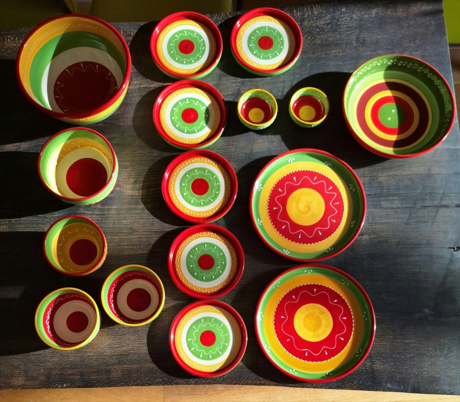 Intermezzo servies set - kleurrijk mexicaans, Ophalen, Overige merken, Keramiek, Zo goed als nieuw