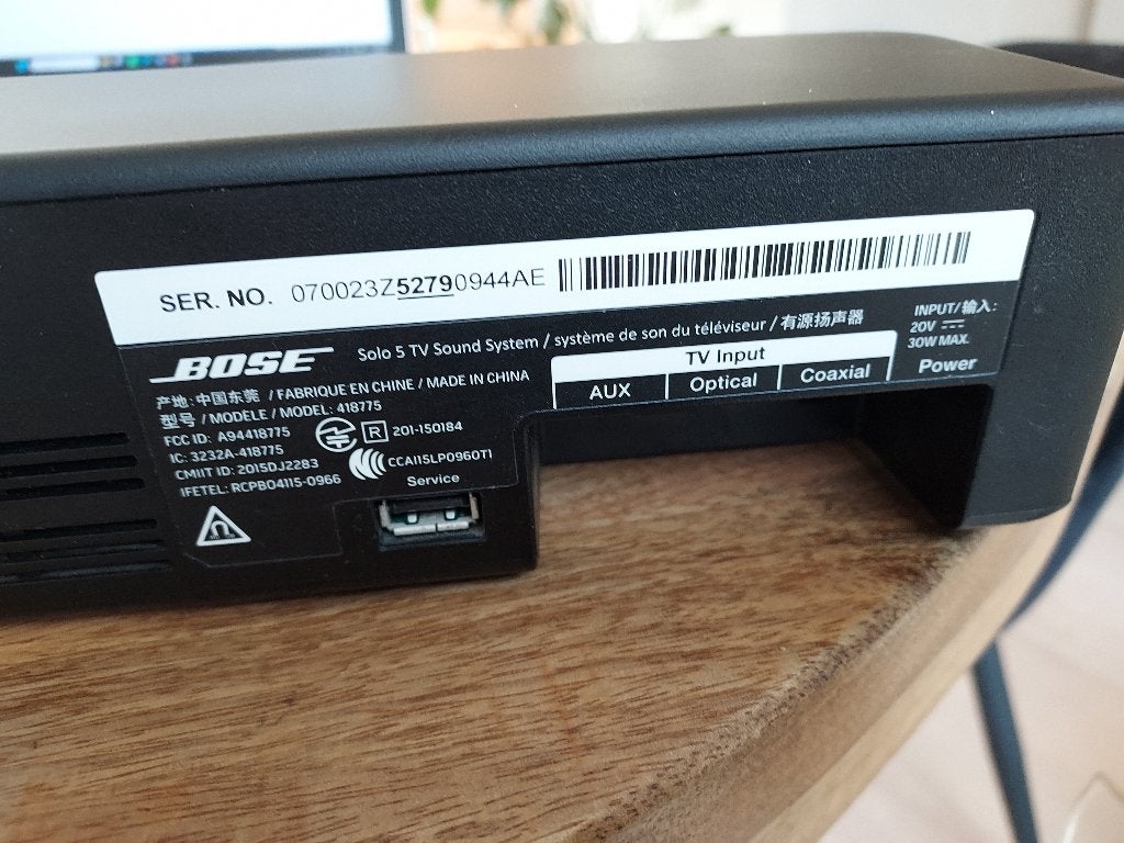 Foto 5 van Bose Solo 5 TV Sound System Soundbar