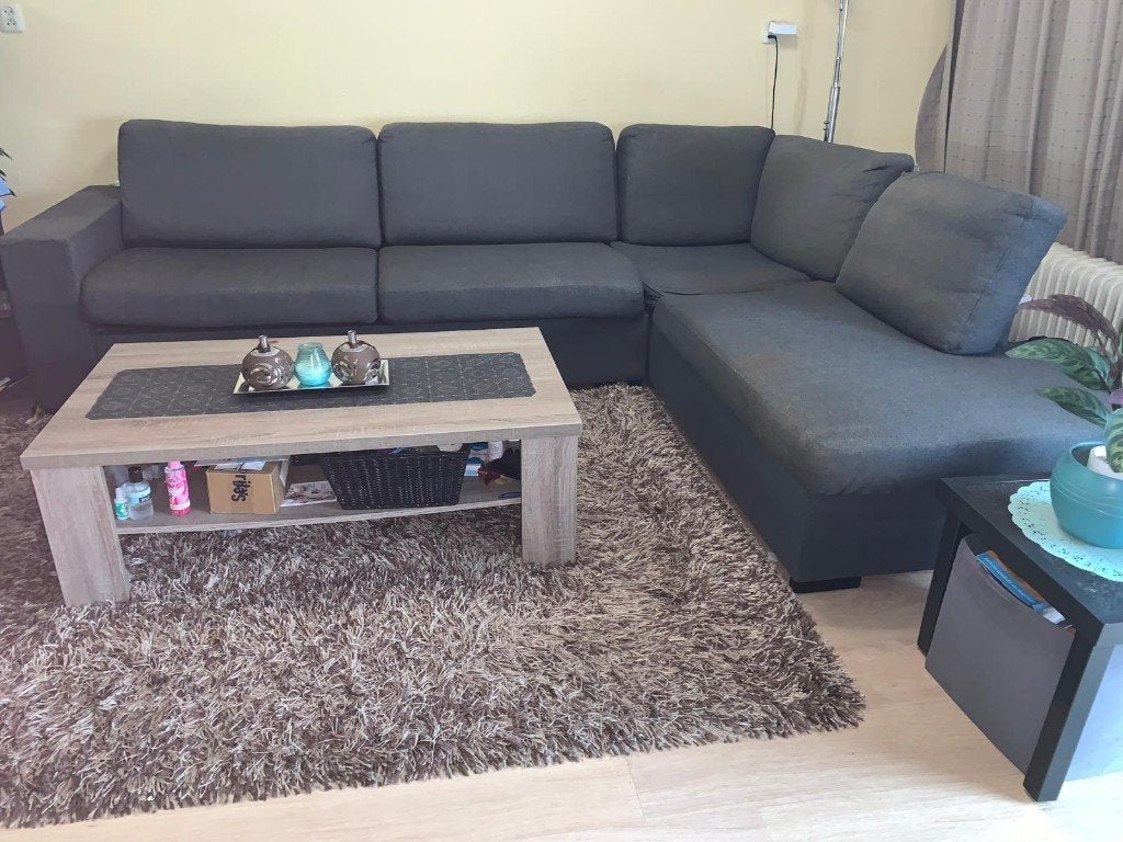 Hoekbank grijs (Haco), Ophalen, 250 tot 300 cm, Gebruikt, Minder dan 75 cm
