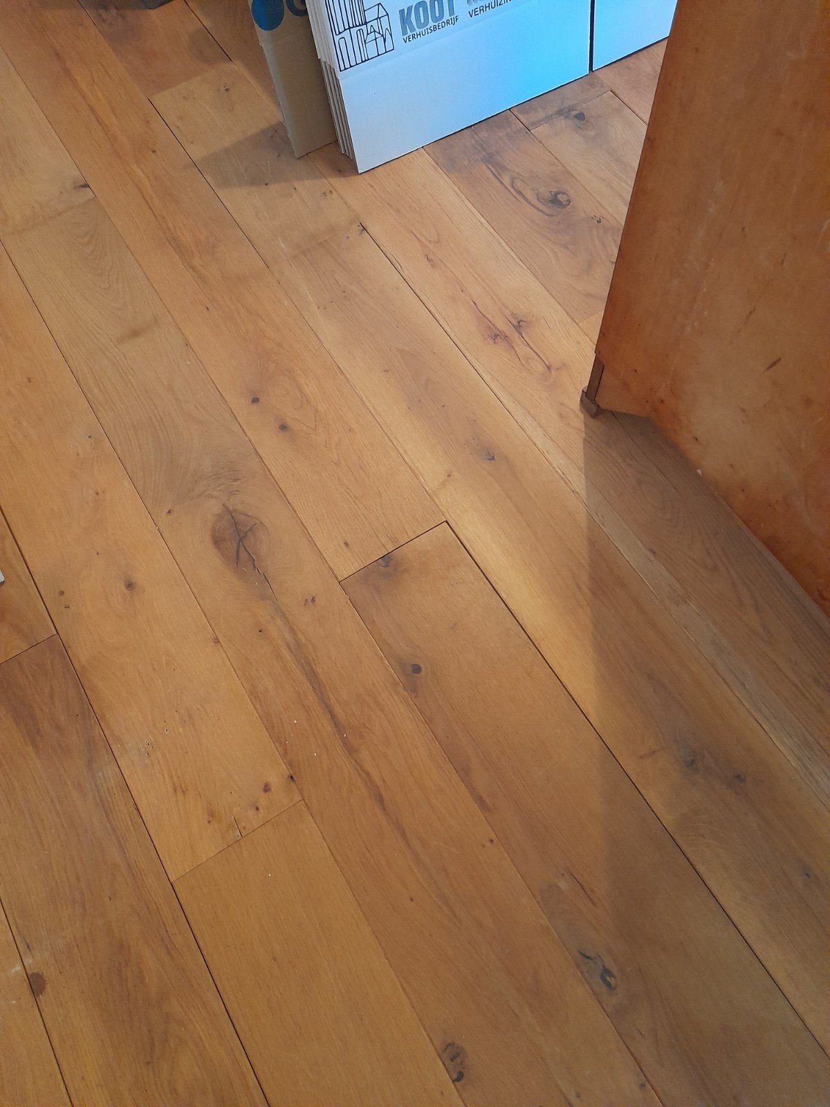 Perfect brede eiken planken (8cm) voor houten vloer., Ophalen, Gebruikt, Vloerdelen of -planken, 10 m² of meer