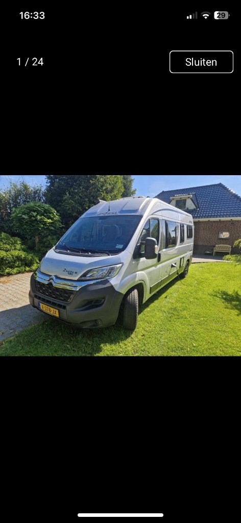 Camper Possl Citroen Jumper in prima staat, Buscamper of Camperbus, Ringverwarming, Pössl, Tot en met 2