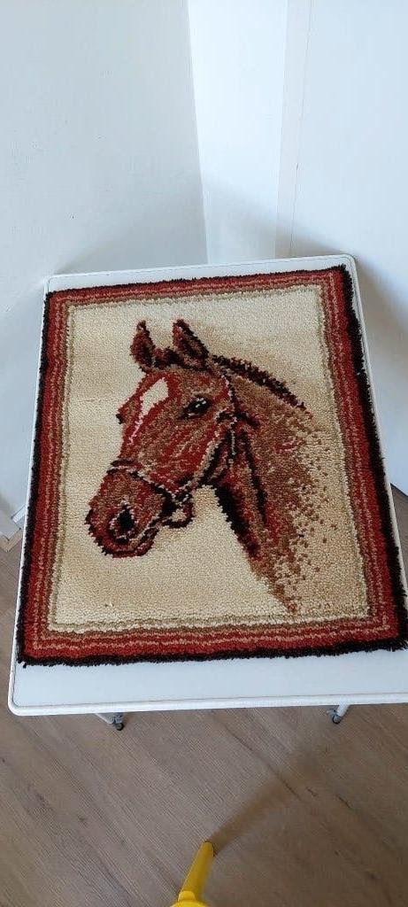 Vintage Smyrna Knoopkleed Paard - Junghans-Wolle Jaren 70, Eu, 50 tot 100 cm, Eu, Vintage 70