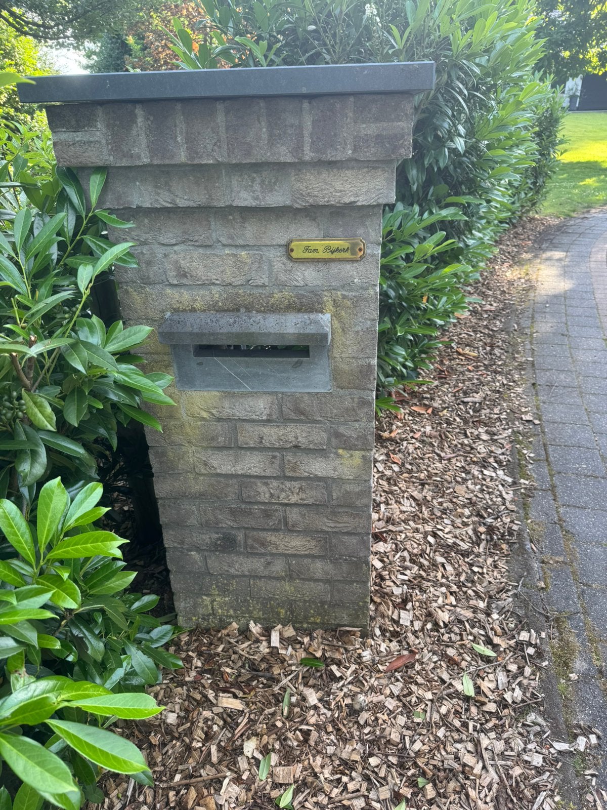 2 Kolommen met natuurstenen plaat, Ophalen, Gebruikt