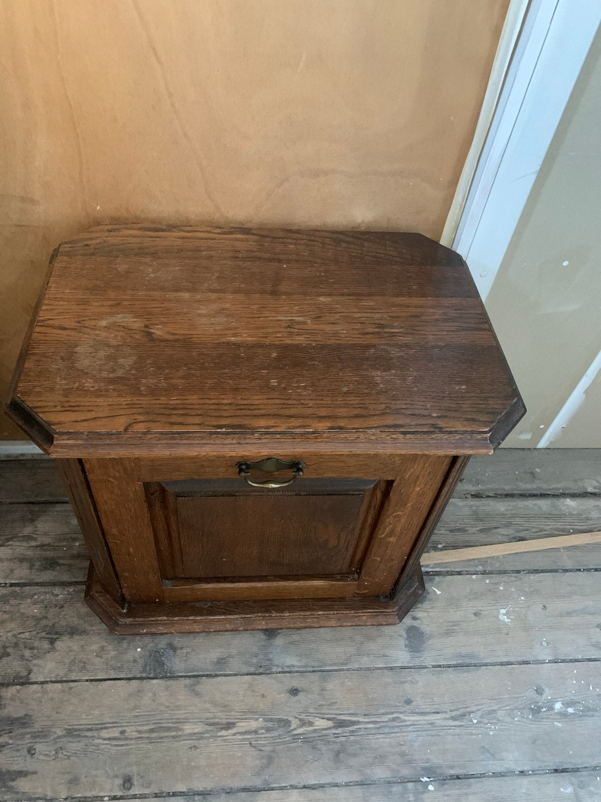 Vintage Eiken Houten Kolenbak / Oak Coal Scuttle, Ophalen