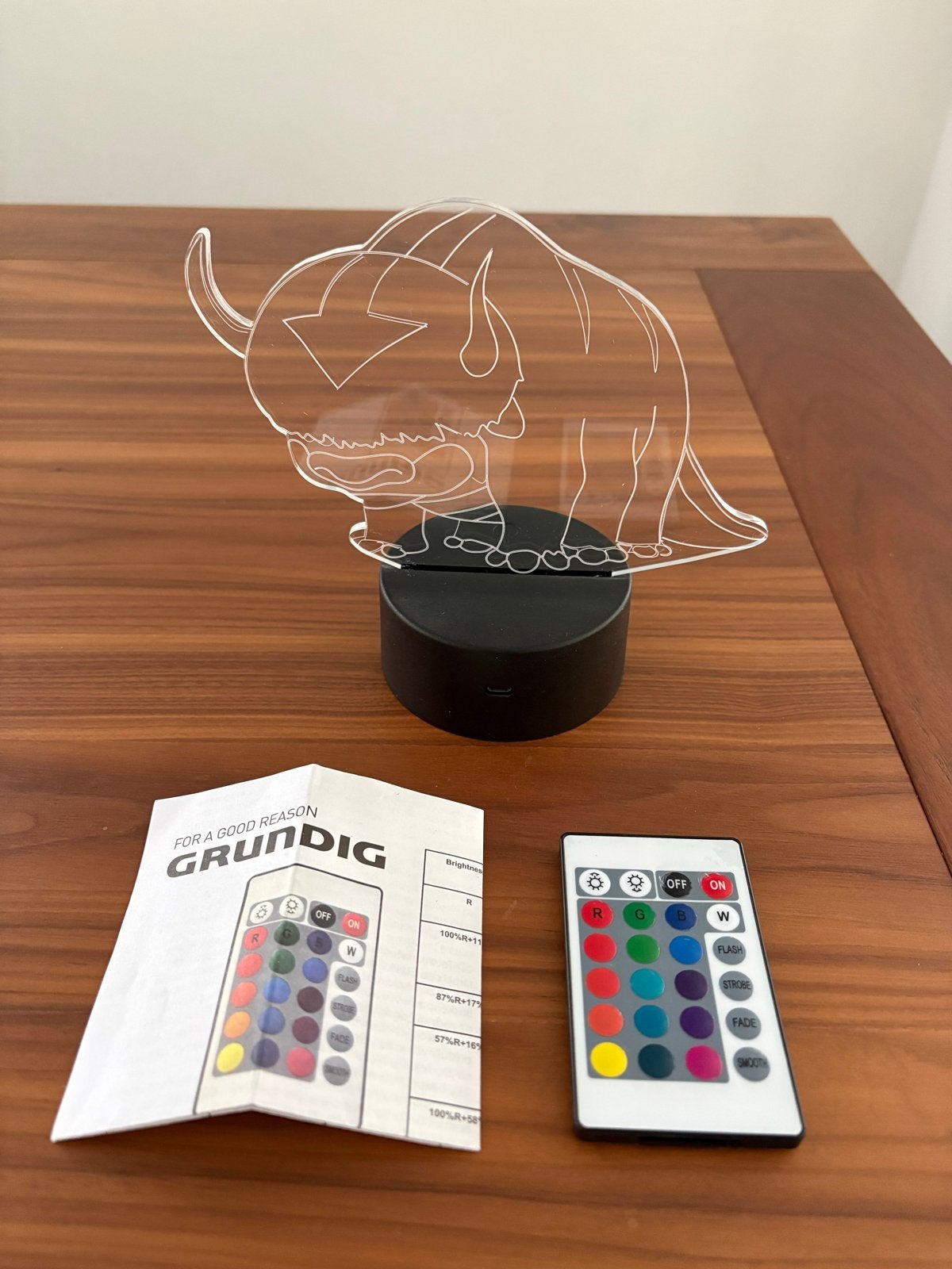 Appa Avatar LED Lamp met Afstandsbediening - Kleurrijk, Meerkleurig, Kunststof, Ophalen of Verzenden, Zo goed als nieuw