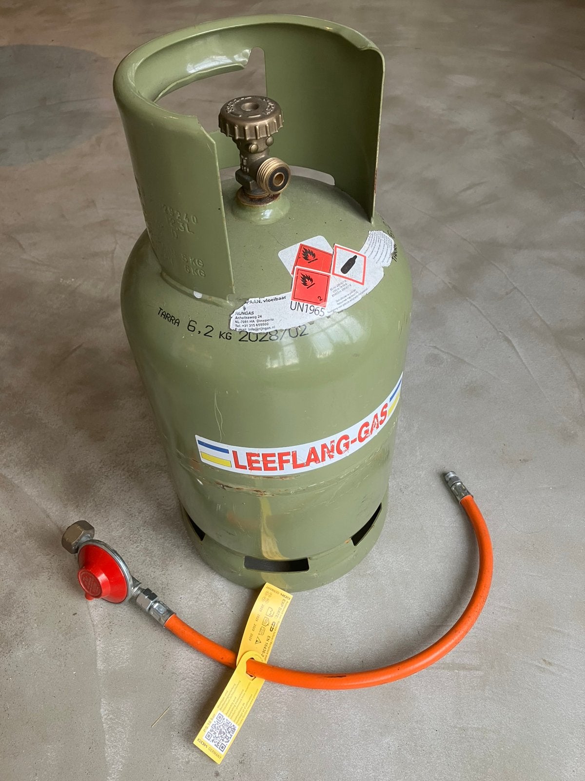 Gasfles propaan/butaan (uit Eriba caravan), Caravans en Kamperen, Ophalen, Gebruikt