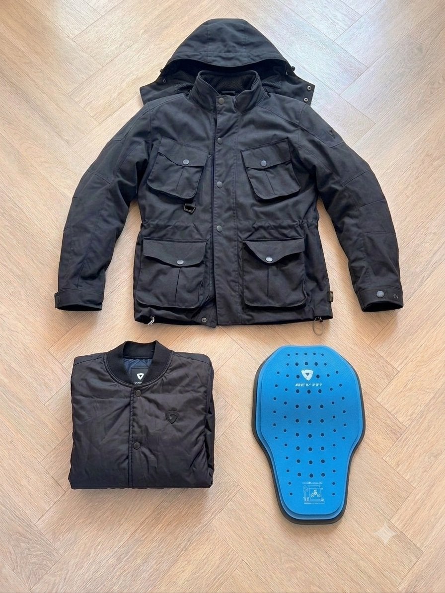 REV’IT! Triomphe Motorjas – Maat M – Inclusief Rugprotector, Ophalen of Verzenden, Tweedehands, Heren, Jas | textiel