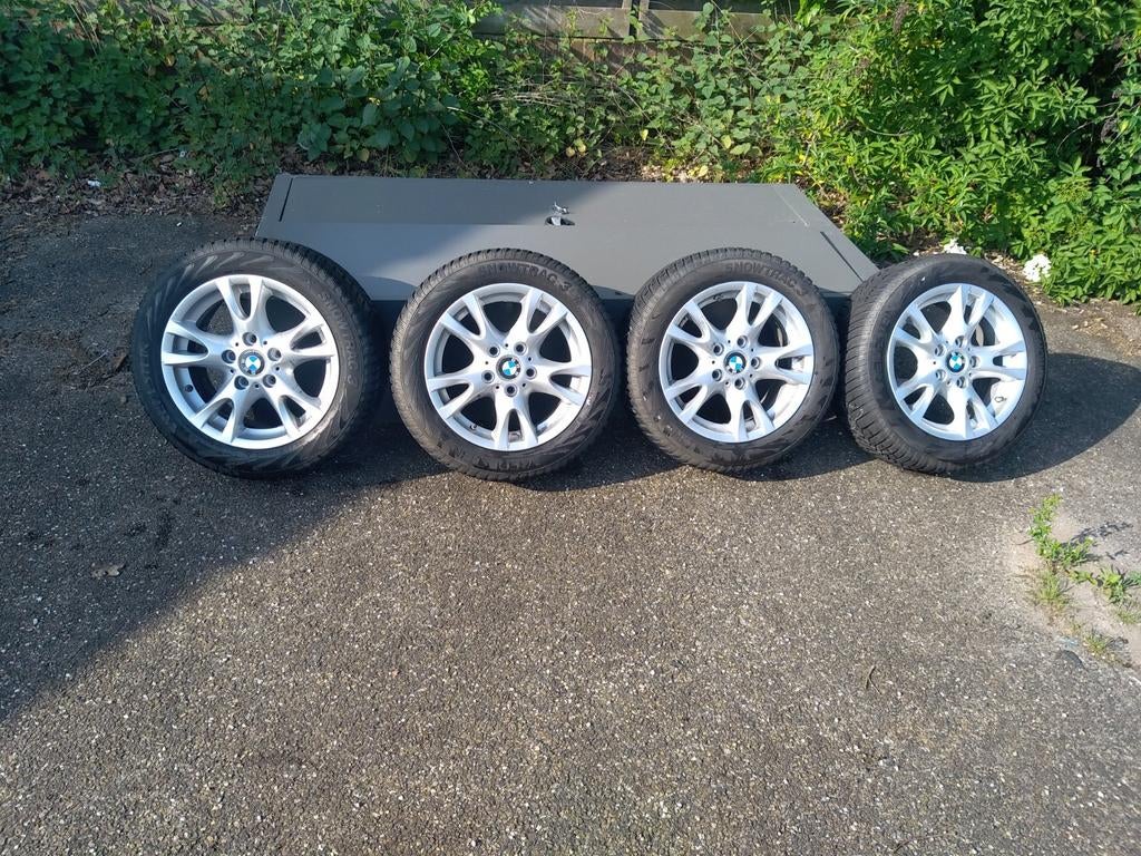 BMW velgen 5 x 120 met goede winterbanden, Ophalen, Gebruikt