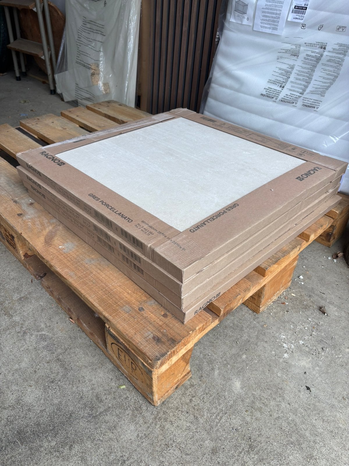 4x doos, Ragno Realstone Travertino - 60x60cm - Bianco, Doe-het-zelf en Verbouw, Tegels, Ophalen, 40 tot 60 cm, 40 tot 60 cm, Keramiek