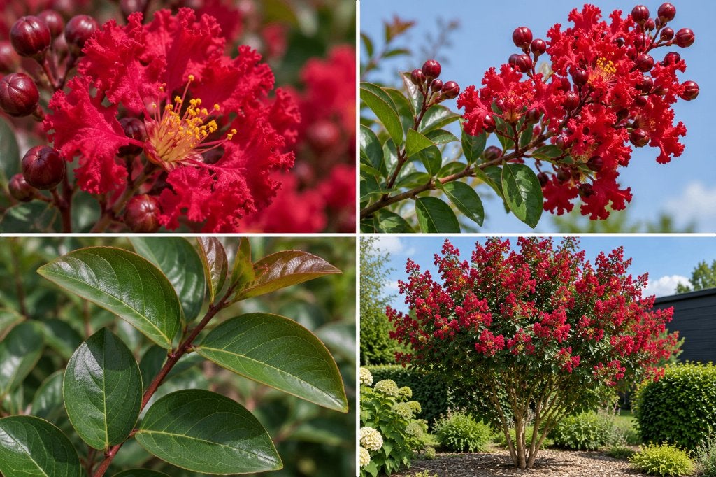 Partij 4 Lagerstroemia Indische sering 100-150 cm €100, Ophalen of Verzenden, Overige soorten, Struik, 100 tot 250 cm