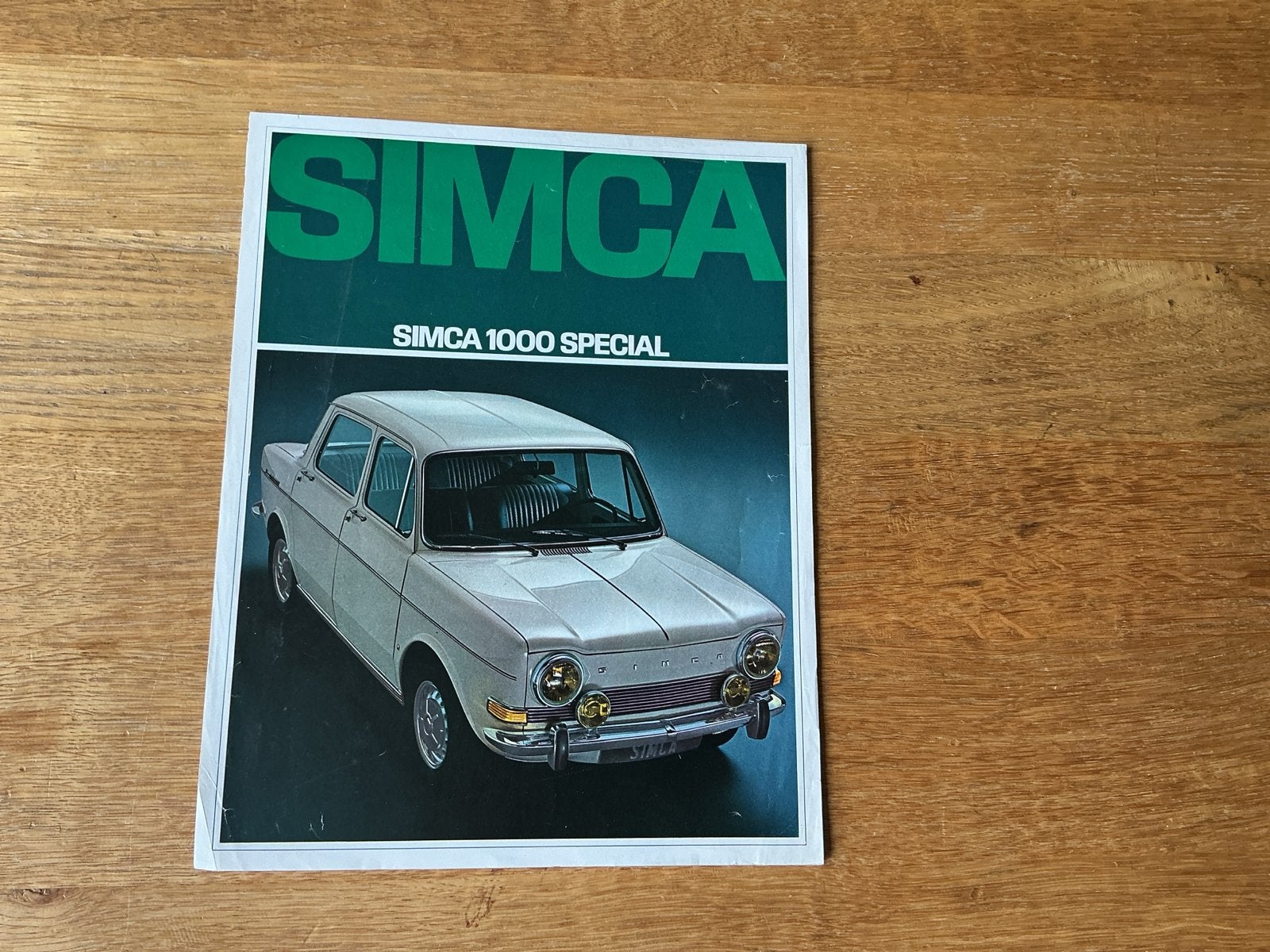 Simca 1000 Special leaflet- Klassieke auto, Ophalen of Verzenden, Zo goed als nieuw, Overige merken