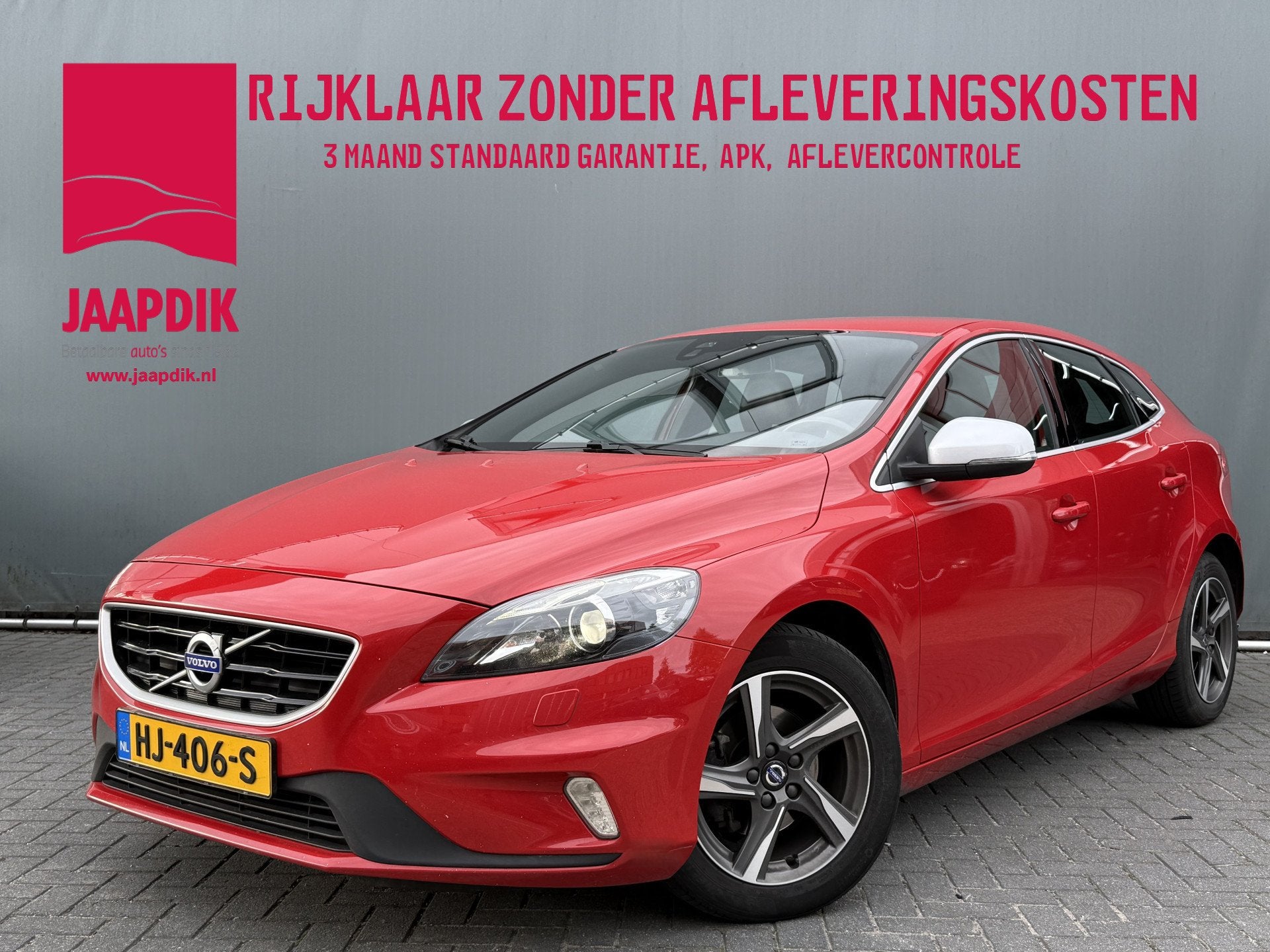 Volvo V40 BWJ 2015 2.0 D2 120 PK R-Design Business R-DESIGN, Voorwielaandrijving, Gebruikt, 4 cilinders, Origineel Nederlands