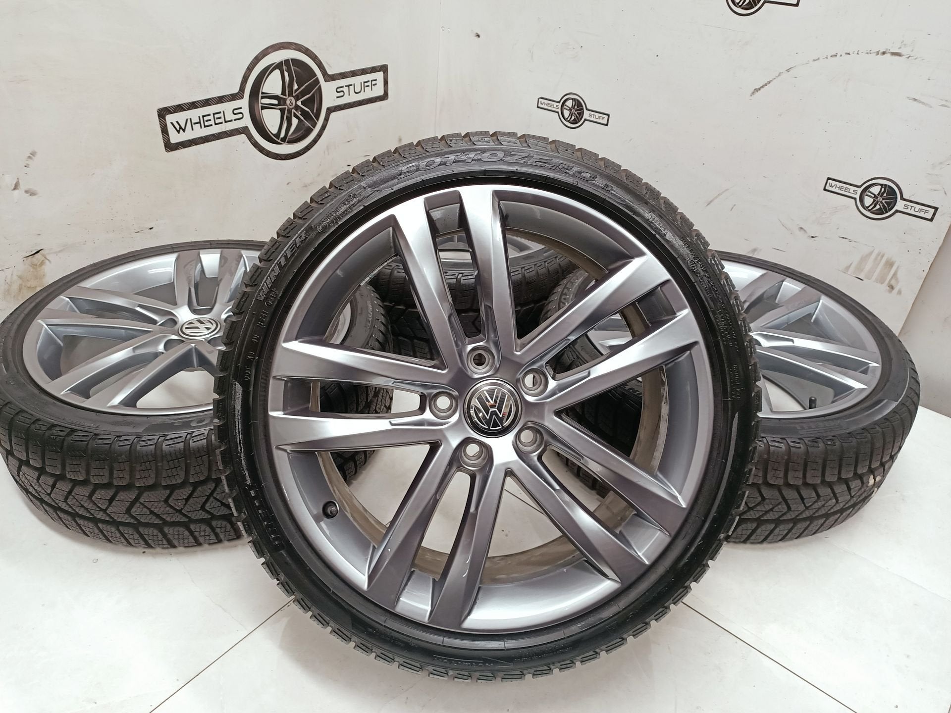 VW golf 7 Salvador velgen 18"inch winterbanden 5x112, Gebruikt, -, -, Banden en Velgen