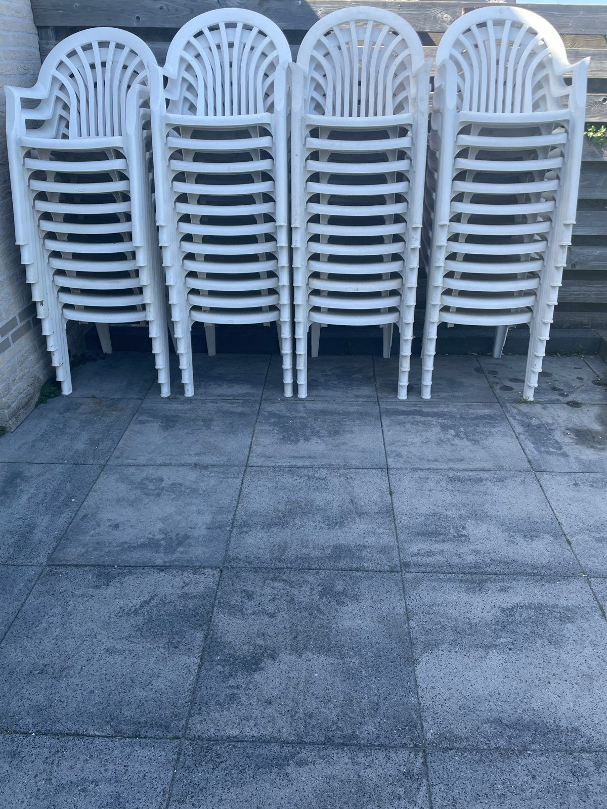 Partij van 40 Hartman kunststof stoelen - Stapelbaar, Ophalen, Gebruikt, Kunststof, Stapelbaar