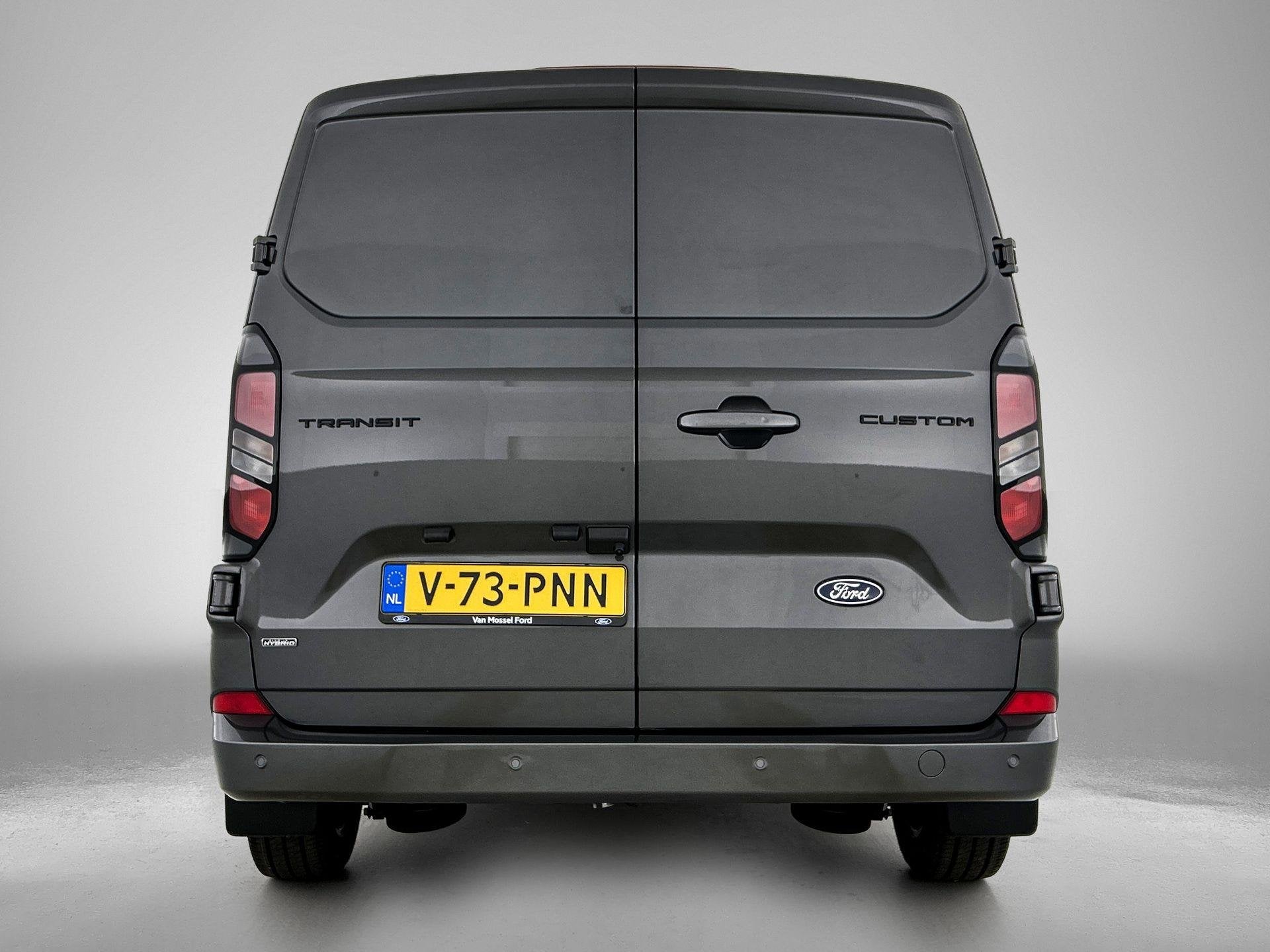 Ford Transit Custom 320 2.5 PHEV L2H1 Limited | Trekhaak Weg, Auto's, Dealer onderhouden, 4 cilinders, Met garantie (alle), Bedrijf