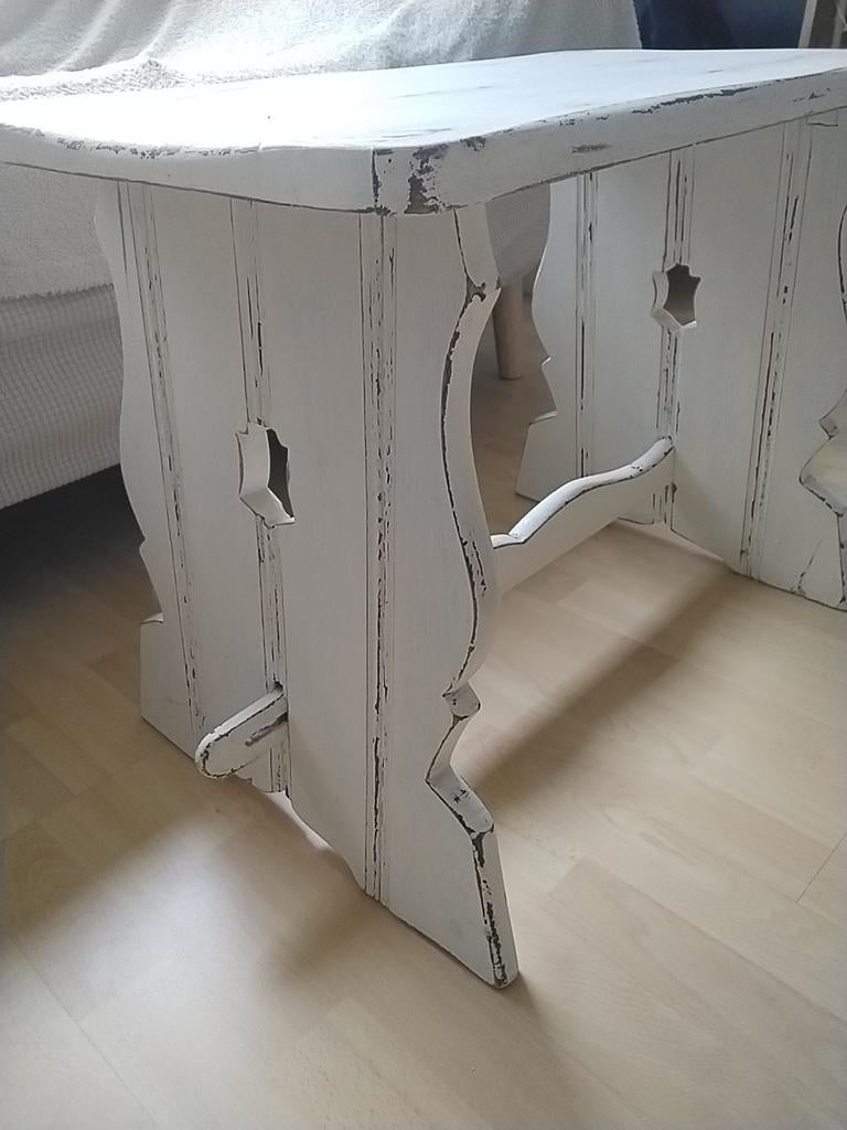 Salontafel brocante  45.00, Ophalen of Verzenden, Zo goed als nieuw, Rechthoekig, Brocante