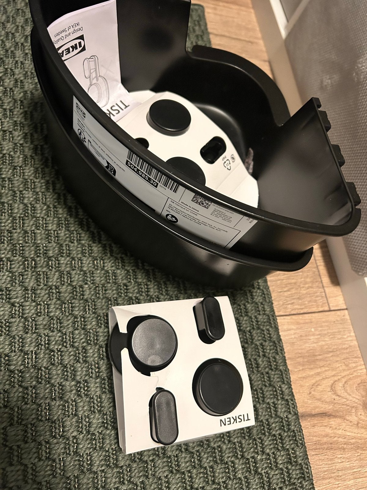 IKEA TISKEN Douche-accessoire met zuignap, zwart, IKEA, Zwart, Nieuw, Ophalen of Verzenden