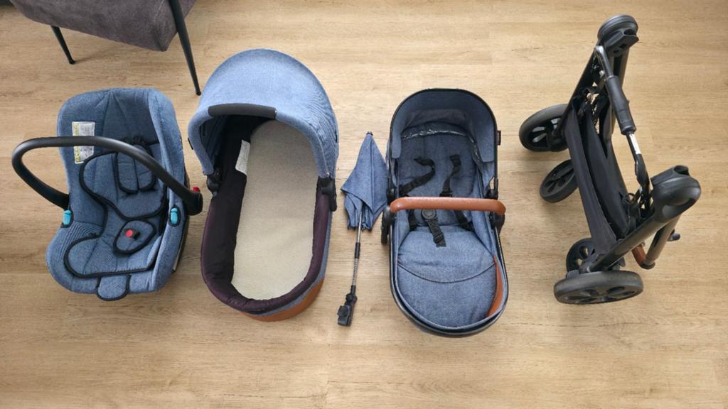 X-Adventures Combiwagen 3-in-1 met autostoeltje en reiswieg, Kinderen en Baby's, Kinderwagens en Combinaties, Gebruikt, Met autostoeltje